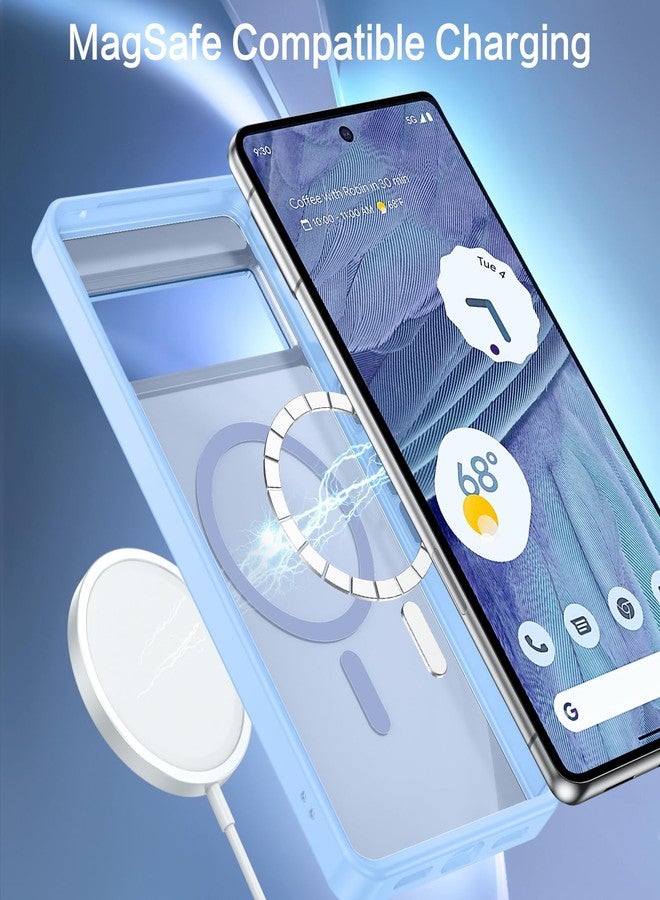 BENTOBEN for Google Pixel 7 Pro Case [Compatible with Magsafe] Translucent Matte Magnetic Pixel 7 Pro Case Slim Shockproof Women Men Protective Phone Cases for Google Pixel 7 Pro 6.7", Light Blue - Image 4