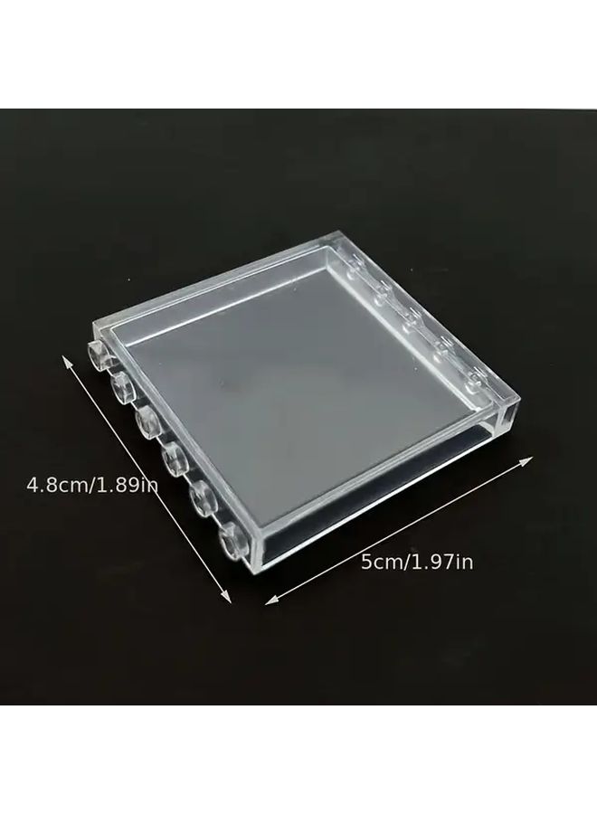 9pcs Transparent White Window Wall Bricks DIY City View Building Blocks Toy Set - Image 4