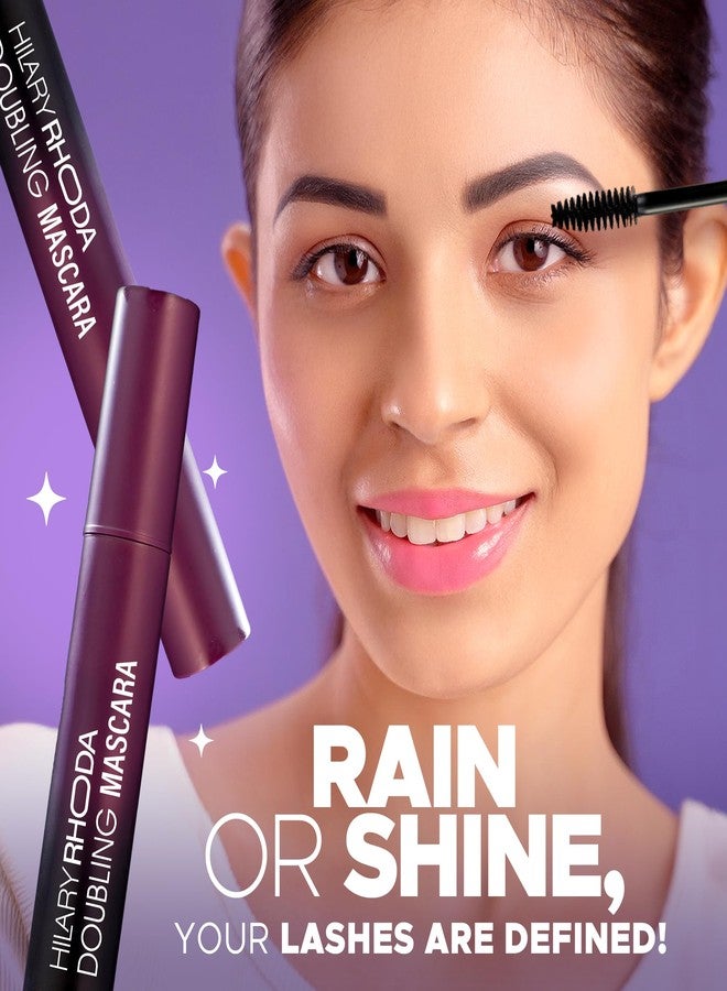 Hilary Rhoda Doubling Mascara | Bold Black Finish | Waterproof & Smudge-Proof | Volumizing & Curl Lift | Clump-Free | Quick Dry | 12ml - Image 4