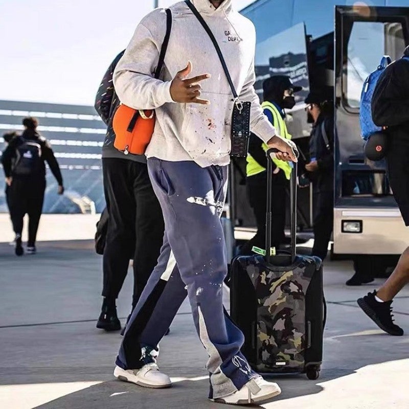 سروال جوجرز غير محدد الجنس من جاليري ديبت بتصميم ريترو هاي ستريت D212 أزرق - Image 3