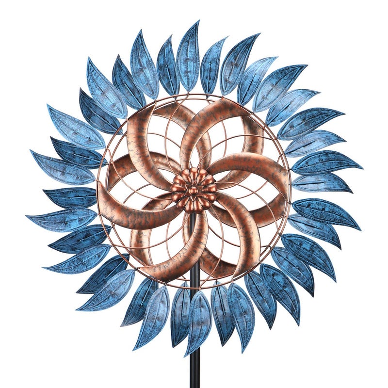 Wind Spinner Large Wind Mill Metal Outdoor Indoor Large TwoWay Wind Sculptures for Garden Patio Yard Decor
