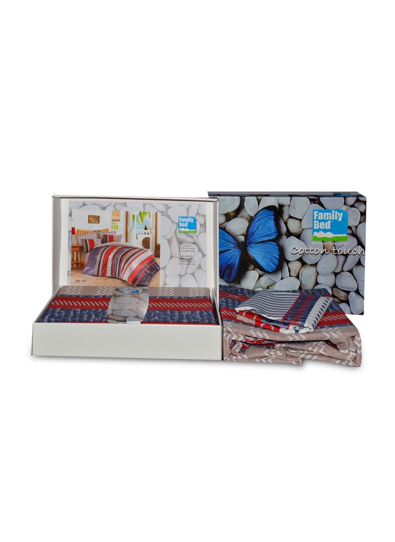 Family Bed - stick Bed sheet Cotton 3 pieces size 120 x 200 cm Model 121 from Family Bed - Image 1