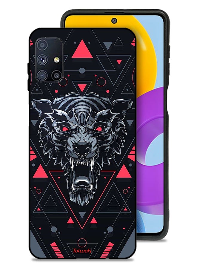 Tolwak Samsung Galaxy M51 Protective Case Cover Scrolling Wolf - Image 1