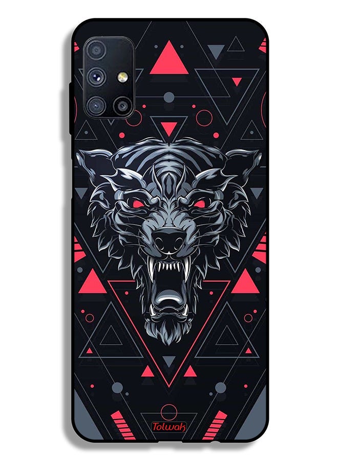 Tolwak Samsung Galaxy M51 Protective Case Cover Scrolling Wolf - Image 2