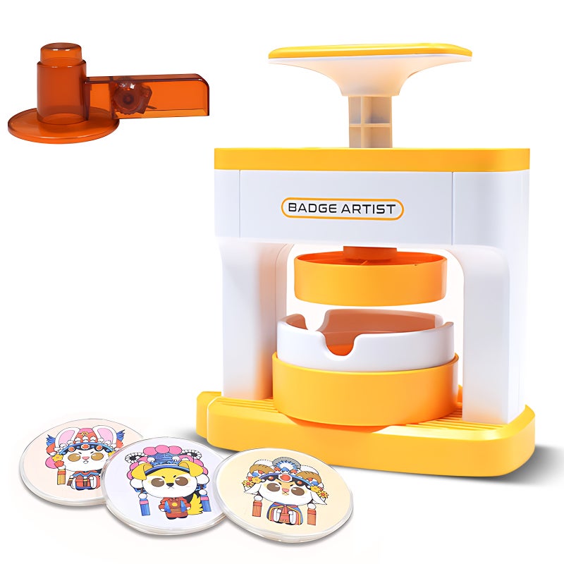 Button Maker Machine 55mm/2.16in Installation-Free - Easy To Use Pin Maker for Kids Arts Crafts, Hand-On Activity, Gift Making - Image 1