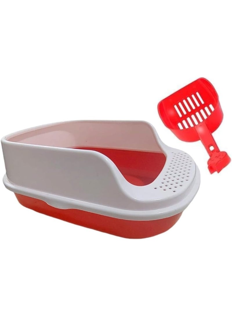 Generic Premium Large Cat Litter Box with Scoop – Easy to Clean, Spacious Design – Multiple Colors – Durable Plastic Cat Toilet for Hygiene & Odor Control - Image 1