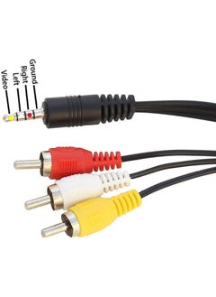 PrimeX Plus Primex PX-4824 3.5 mm Stereo To 3 RCA Female TOS Converter Converter Audio/Video Cable, 3.5mm To RCA Video Transmitter  - Image 3
