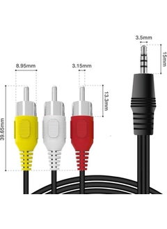 PrimeX Plus Primex PX-4824 3.5 mm Stereo To 3 RCA Female TOS Converter Converter Audio/Video Cable, 3.5mm To RCA Video Transmitter  - Image 5