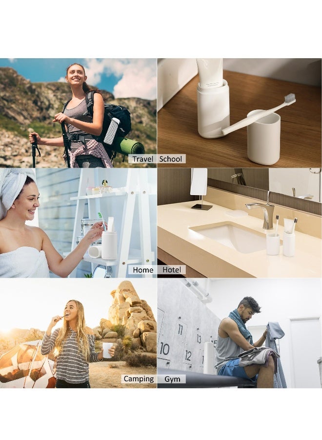 Travel Toothbrush Case, Portable Travel Toothbrushes Case Toothpaste Storage Box Cup, Hard Plastic Tooth Brush Container, with Mouthwash Cup, for Traveling, School, Business Uses - Image 4