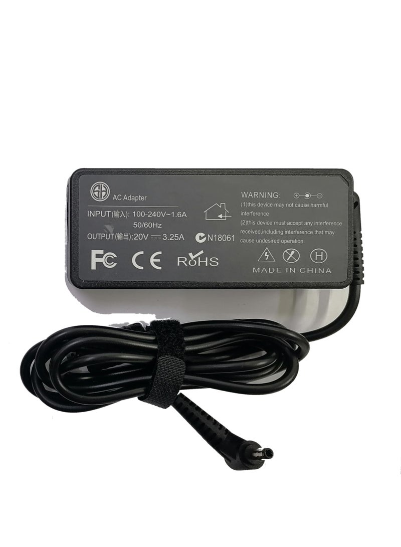 S.H Replacement Laptop Charger – Compatible with Lenovo 20V 3.25A 4.0×1.7mm 65W Laptop Charger