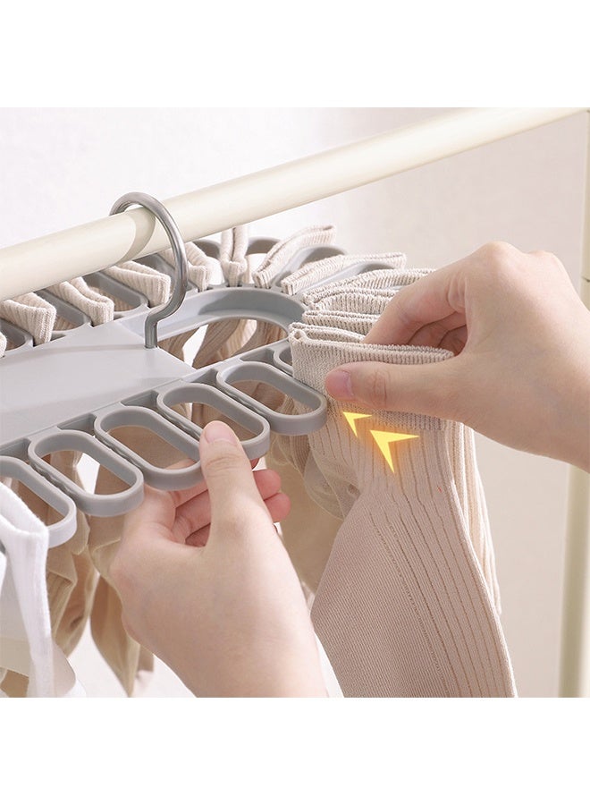 Saving Drying Hanger with Push-Grip Clips – Heavy-Duty Aluminium Hooks for Socks, Underwear, Delicates – Foldable Laundry Organizer - Image 3
