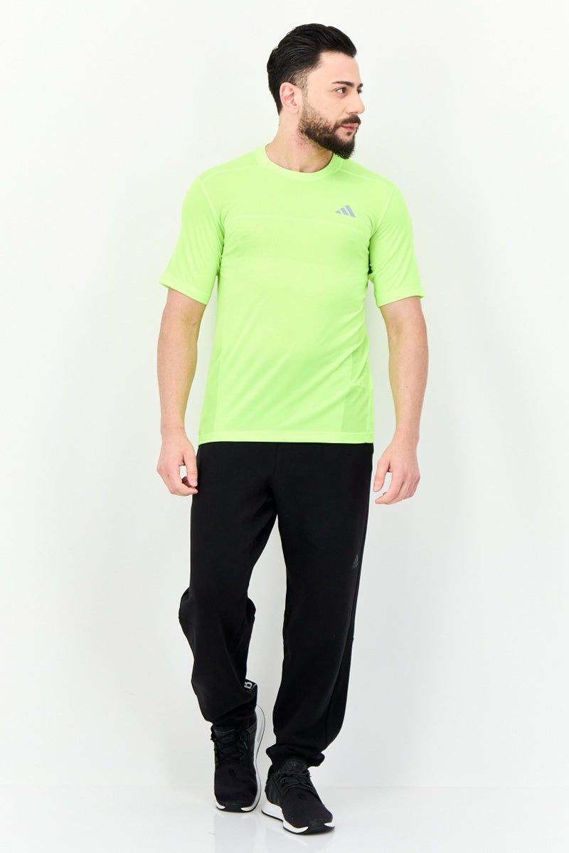 Adidas Men Sportswear Fit Short Sleeves Training T-Shirt, Green - Image 4