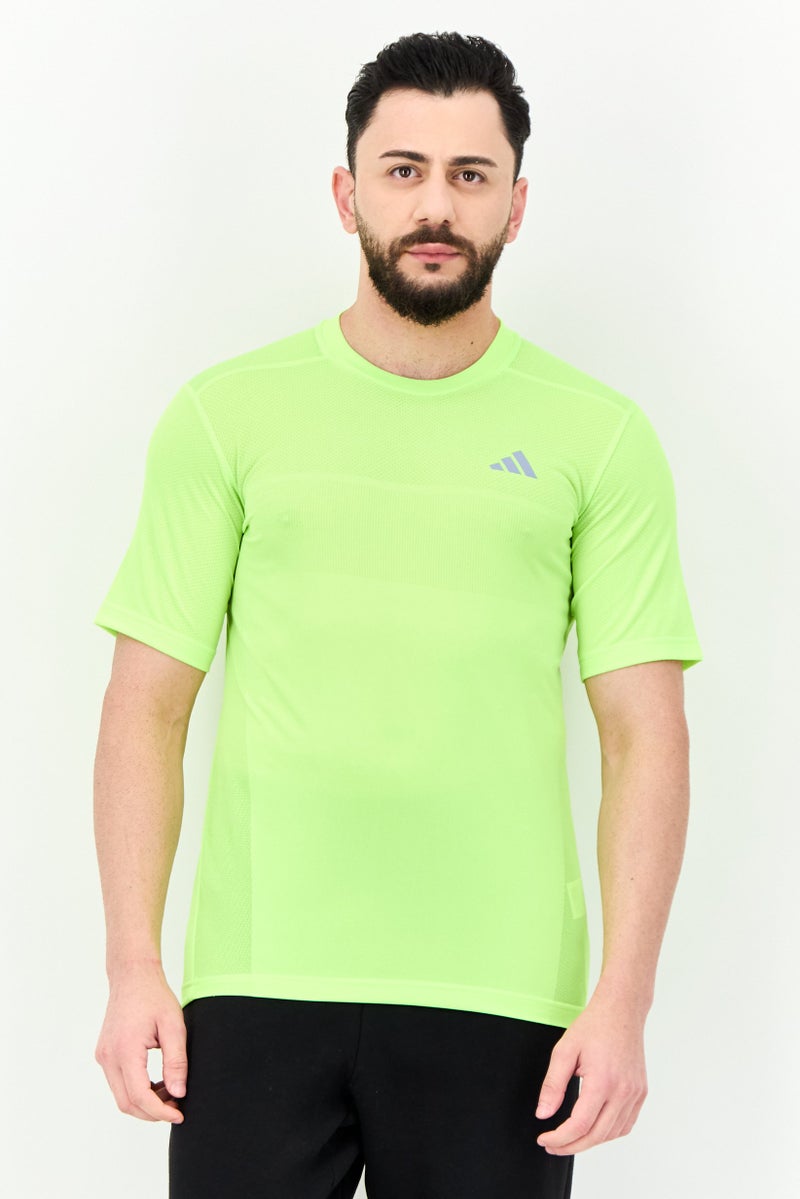 Adidas Men Sportswear Fit Short Sleeves Training T-Shirt, Green - Image 1
