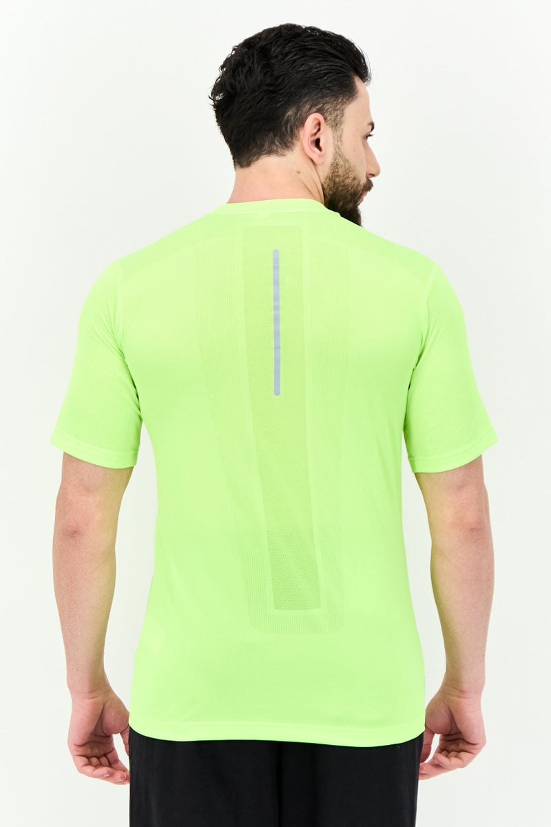 Adidas Men Sportswear Fit Short Sleeves Training T-Shirt, Green - Image 3