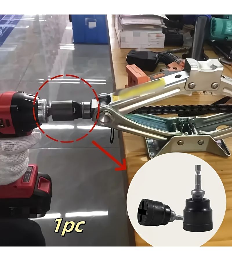Black Car Jack Socket Wrench Home Vehicle Maintenance Tool Universal Hydraulic Cylinder Components Tire Replacement Lifting Tool Compact Design Sturdy Build Reliable Performance Precision Engineering Auto Repair Accessory - Image 5