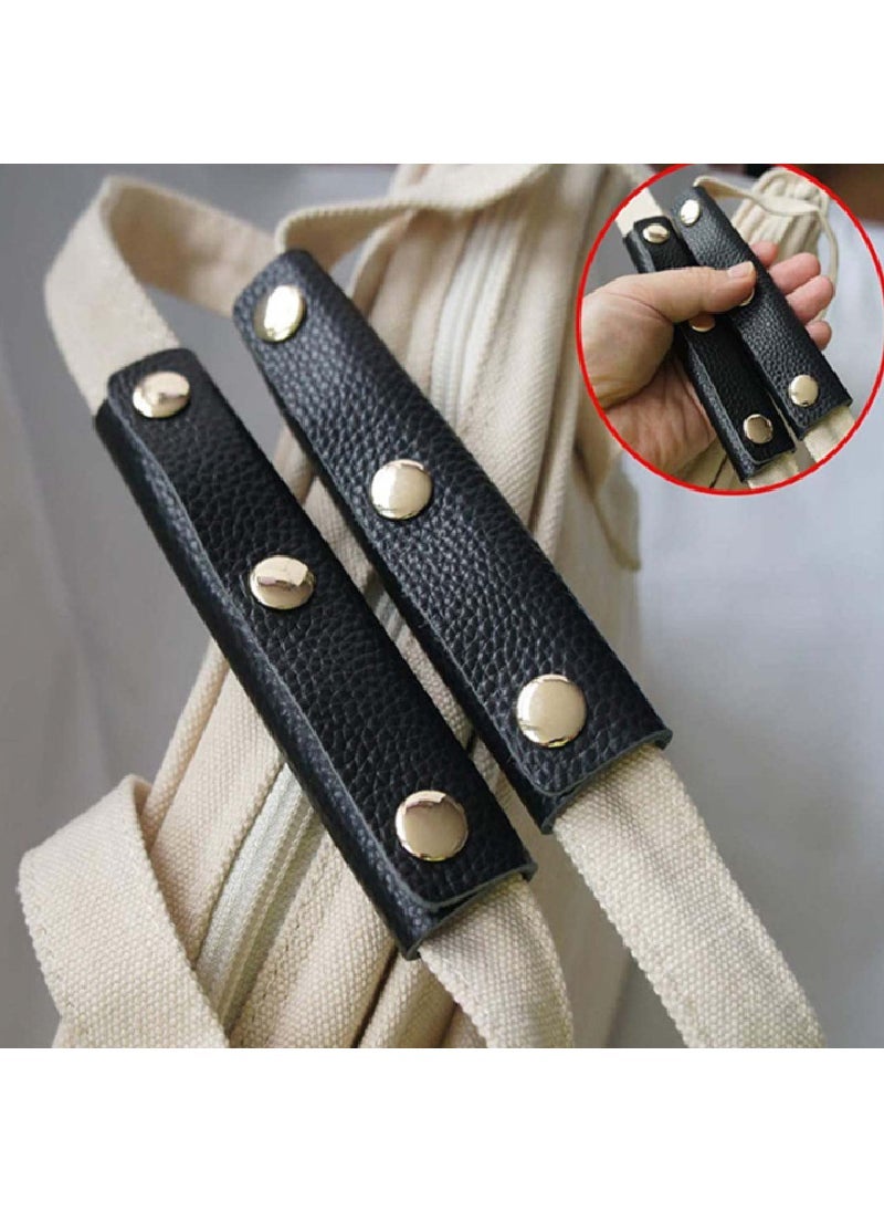 Generic 1 x 5 pcs Genuine Leather Tote Bag with Strap Black 
