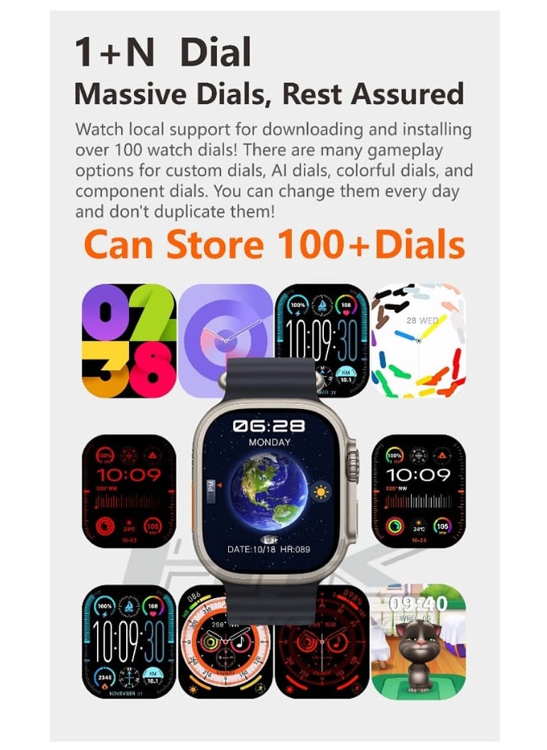 HK - 2024 HK9 Ultra 2 MAX AMOLED  Smart Watch OpenAl's New ChatGPT Wearfit GPT 2.0 Application Market Live Photo Preview TWS Wireless Headphones Local Album Wrist Ebook 3D Visual Action - Image 1