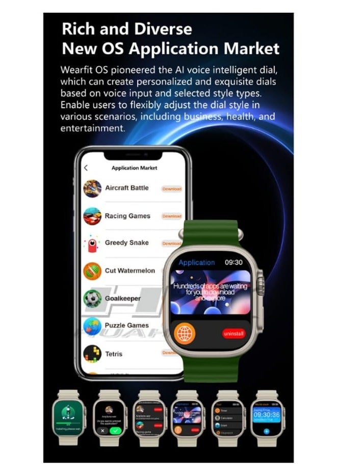 HK - 2024 HK9 Ultra 2 MAX AMOLED  Smart Watch OpenAl's New ChatGPT Wearfit GPT 2.0 Application Market Live Photo Preview TWS Wireless Headphones Local Album Wrist Ebook 3D Visual Action - Image 1