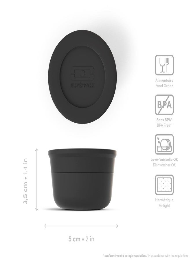 monbento - MB Temple M black Onyx bento box sauce cup - Leak-proof and reusable lunch box sauce container - Suitable for MB Original & MB Square bento boxes… - Image 2