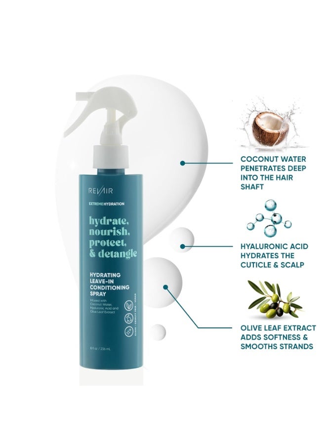 REVAIR REVAIR Leave-In Conditioner Spray, Hydrating - Cruelty-Free, 8 Fl Oz (for Curly Hair, Heat Protection, Hair Detangler, Vegan Detangling Spray, Women) - Image 2