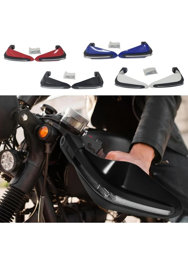 LED Motorcycle Hand Guard with Wide Light Blue Durable ABS Resin Adjustable Clamp for Street Bikes Enhanced Safety and Style Sturdy Construction Modern Motorcycle Accessory - Image 3