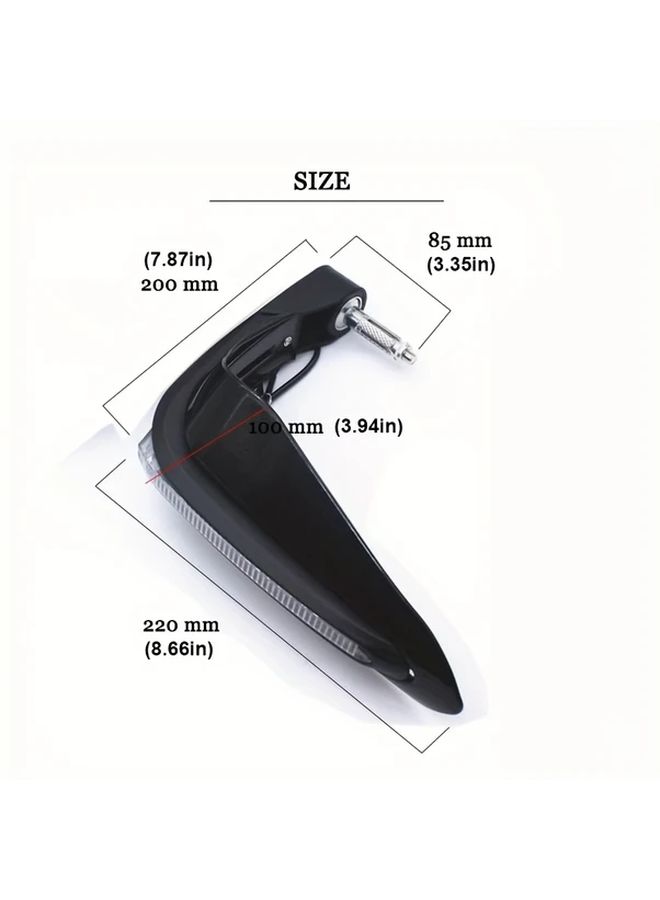 LED Motorcycle Hand Guard with Wide Light Blue Durable ABS Resin Adjustable Clamp for Street Bikes Enhanced Safety and Style Sturdy Construction Modern Motorcycle Accessory - Image 2