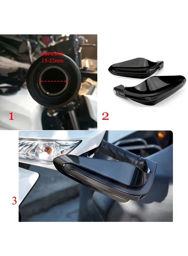 LED Motorcycle Hand Guard with Wide Light Blue Durable ABS Resin Adjustable Clamp for Street Bikes Enhanced Safety and Style Sturdy Construction Modern Motorcycle Accessory - Image 5
