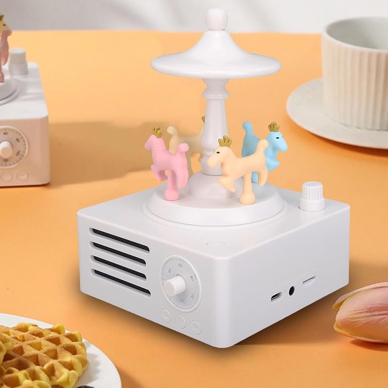 يوسو مكبر صوت بلوتوث دوار على شكل حصان مع تشغيل AUX وصوت ستيريو 360 درجة - Image 4