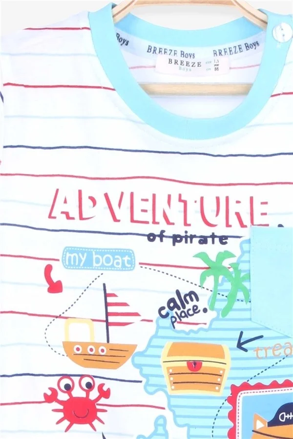 Breeze Boys Shorts Suit Adventure Island Printed Ecru Modi (1.5-5 Years)