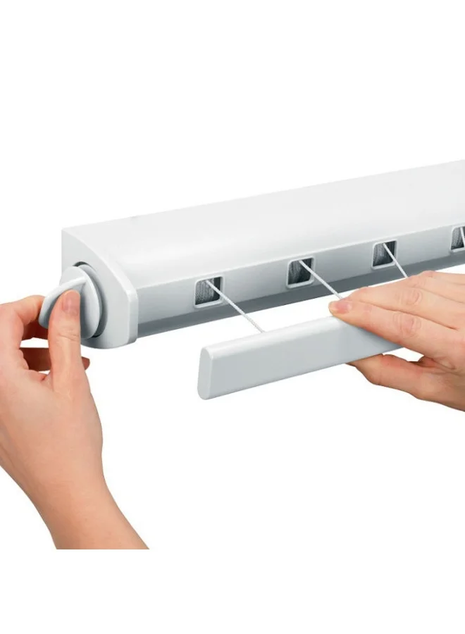 Primanova 5-Line Space-Saving Geras Retractable Clothesline White 21 m
