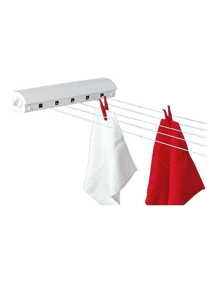 Primanova 5-Line Space-Saving Geras Retractable Clothesline White 21 m - Image 1