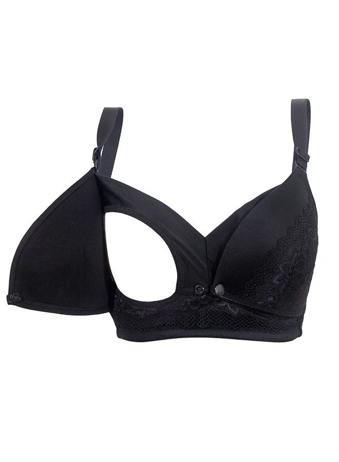 Okus Full Cup Maternity And Nursing Bra Black Large