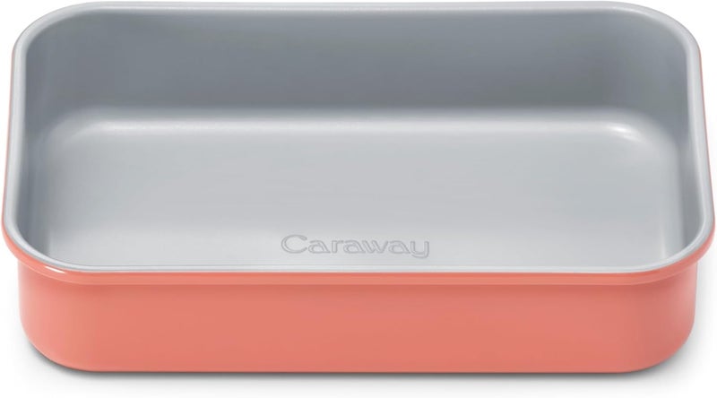Caraway Nonstick 9” x 6.5” Small Rectangle Baking Pan – Non-Toxic, PTFE & PFOA Free – Aluminized Steel Core – Deep Ceramic Baking Pan for Casseroles, Lasagna & More - Perracotta - Image 1