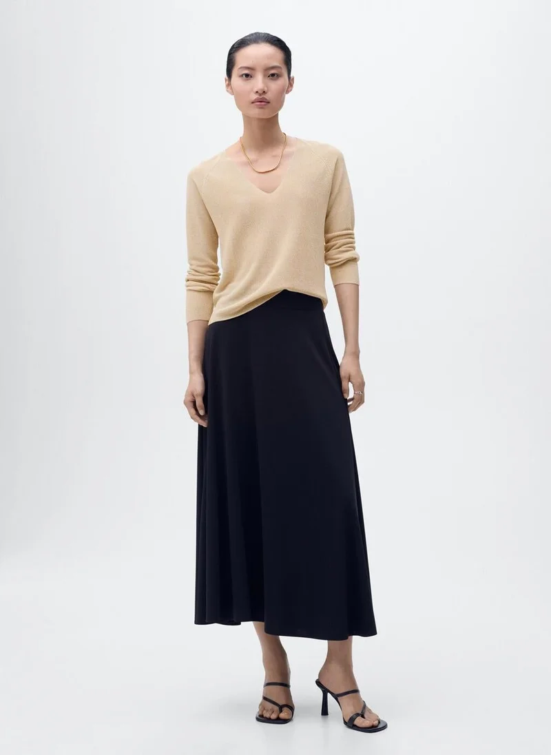 Mango  V-neck lurex sweater for Women | Best Price UAE