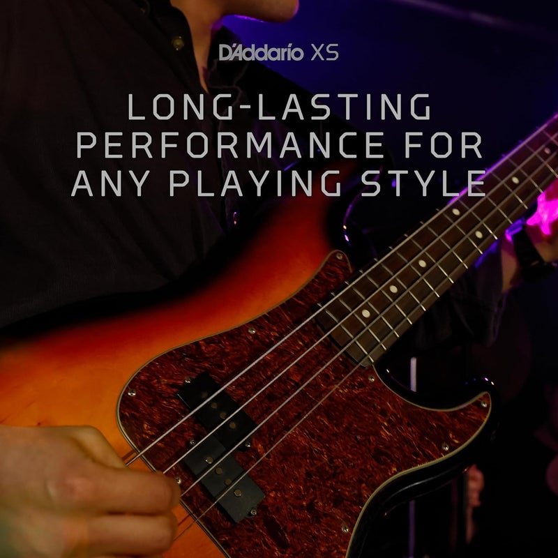 D'Addario أوتار جيتار البيس الكهربائي المغلفة من د'أداريو XS، مجموعة 4 أوتار، خفيف من الأعلى/متوسط من الأسفل 45-105 - Image 5