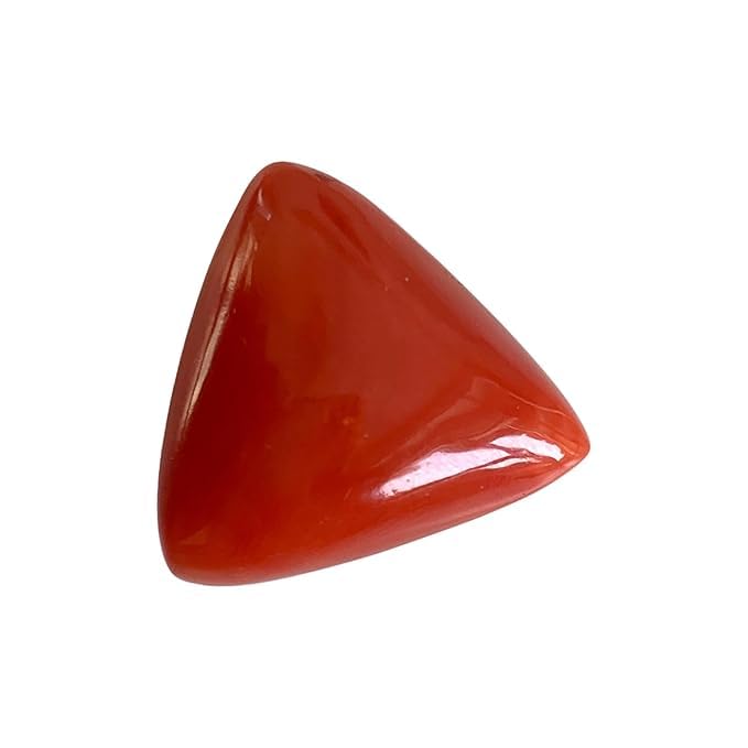 Queenslands Italian Triangle red Stone Certified Natural Untreated unheated gemstone gold plated - Image 1