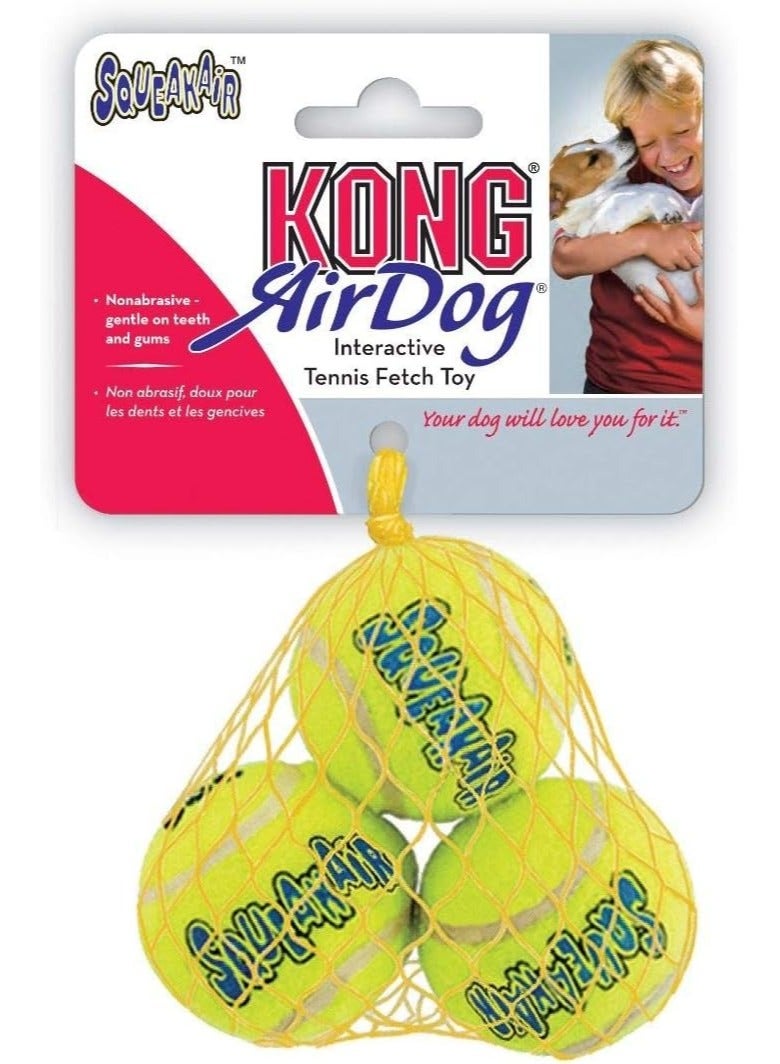 Kong Squeakair Balls - Dog Toy Premium Squeak Tennis Balls, Gentle on Teeth - For Medium Dogs (3 Pack) - Image 1