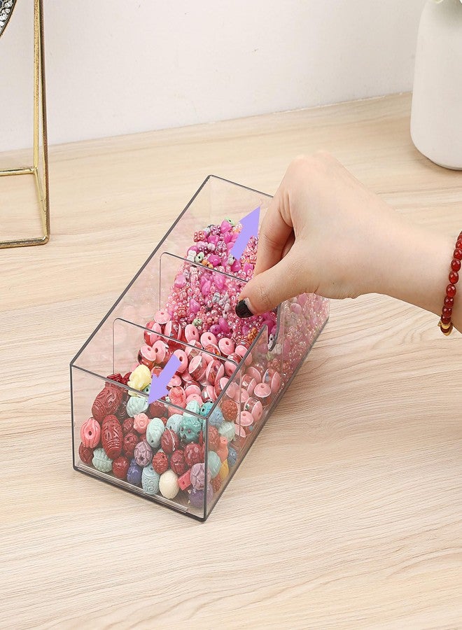 GUSHBIN Acrylic Pencil Drawer with Removable Dividers Clear Pull Out Pen Drawer Organizer Stackable Bathroom Organizer for Makeup, Cosmetics, Office Supplies,3 Pack - Image 5