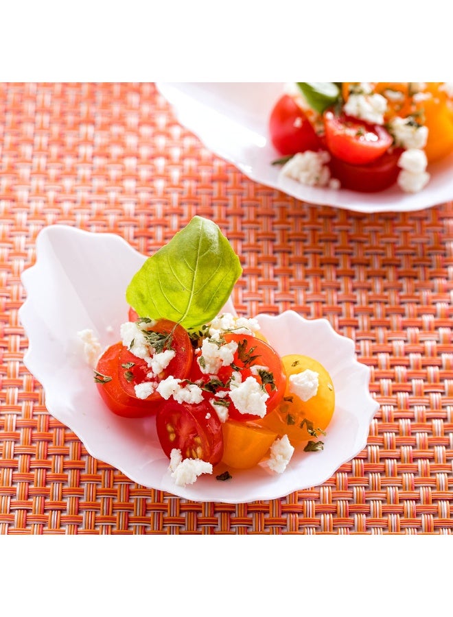 Restaurantware 3.3 x 3.3 Inch Mini Plastic Plates, 100 Disposable Plates - Oyster Shell Shaped, Mini, White Plastic Tasting Dishes, For Appetizers, Desserts, Or Samples, For Parties, Events - Image 3