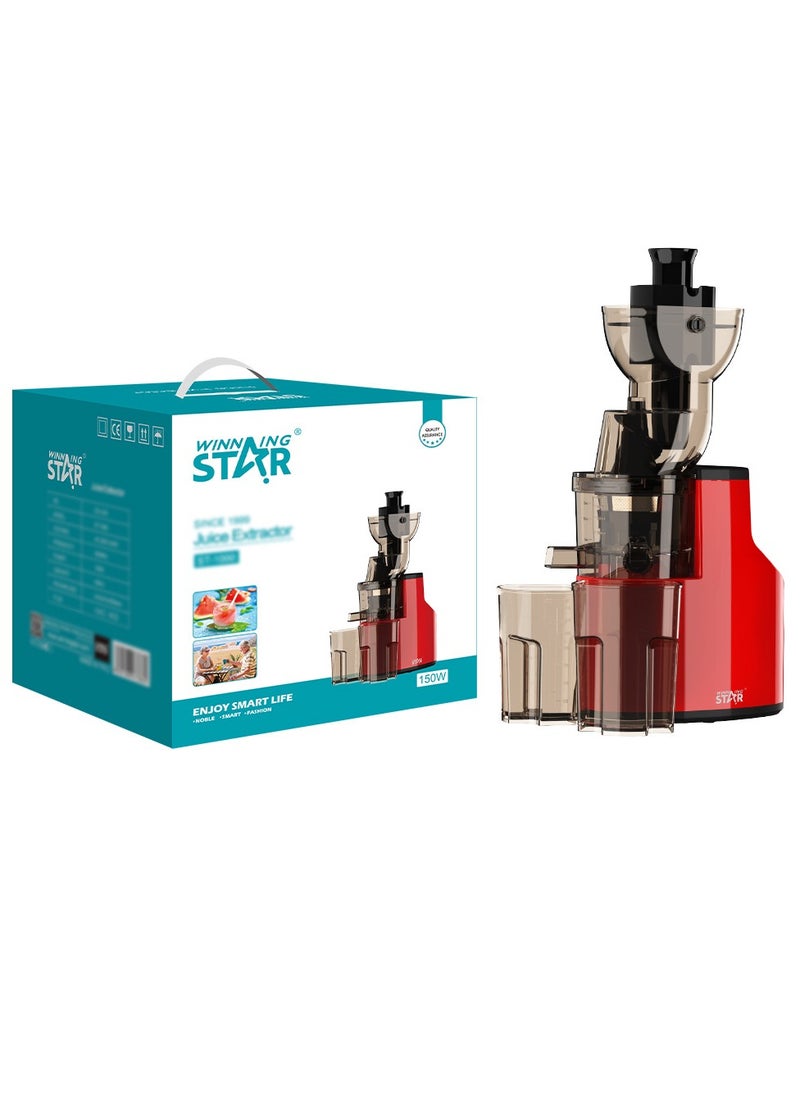 WINNINGSTAR - Slow Masticating Juicer, Slow juicer, Fruit/Vegetable Juicer, Cold Press Juicer with High Output ST-1000 Red - Image 1