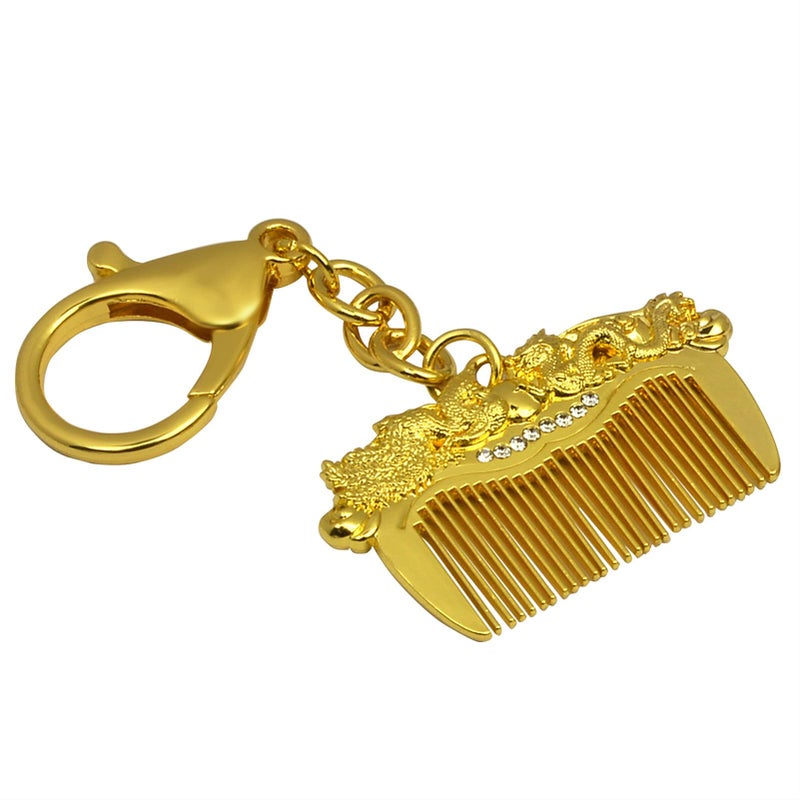 Fengshuibringluck Feng Shui Dragon and Phoenix Gift For Married Couple Happy Marriage Comb Amulet - Image 1