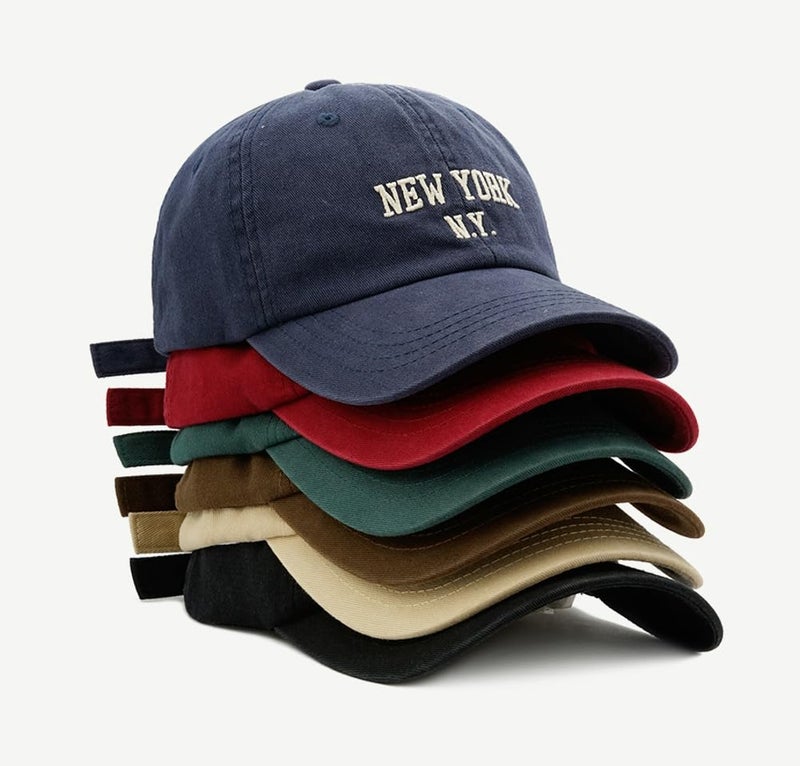 Jusavie Top Baseball Caps for Women-Men Outdoor Baseball Hats New York Golf Sports Hat Curved-Brim UV Protection White - Image 2