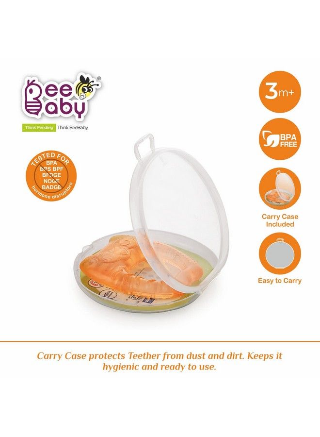 Beebaby Owl Shape Teethers For 6 To 12 Months Bpa Free. Cooling Water Filled Baby Teether Soft Teething Toy For Babies With Carry Case Soothes Gums And Easy To Grip (6 Months+) (Tedding Orange) - Image 3