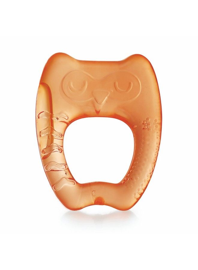 Beebaby Owl Shape Teethers For 6 To 12 Months Bpa Free. Cooling Water Filled Baby Teether Soft Teething Toy For Babies With Carry Case Soothes Gums And Easy To Grip (6 Months+) (Tedding Orange) - Image 1