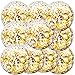 Civaner 10 Pcs Inflatable Glitter Beach Balls 16 Inch Large Sparkly Confetti Pool Balls Clear Blow up Balloon Toys for Wedding Baby Shower Birthday 2026 New Year Party DecorationGoldGlitter - Image 4