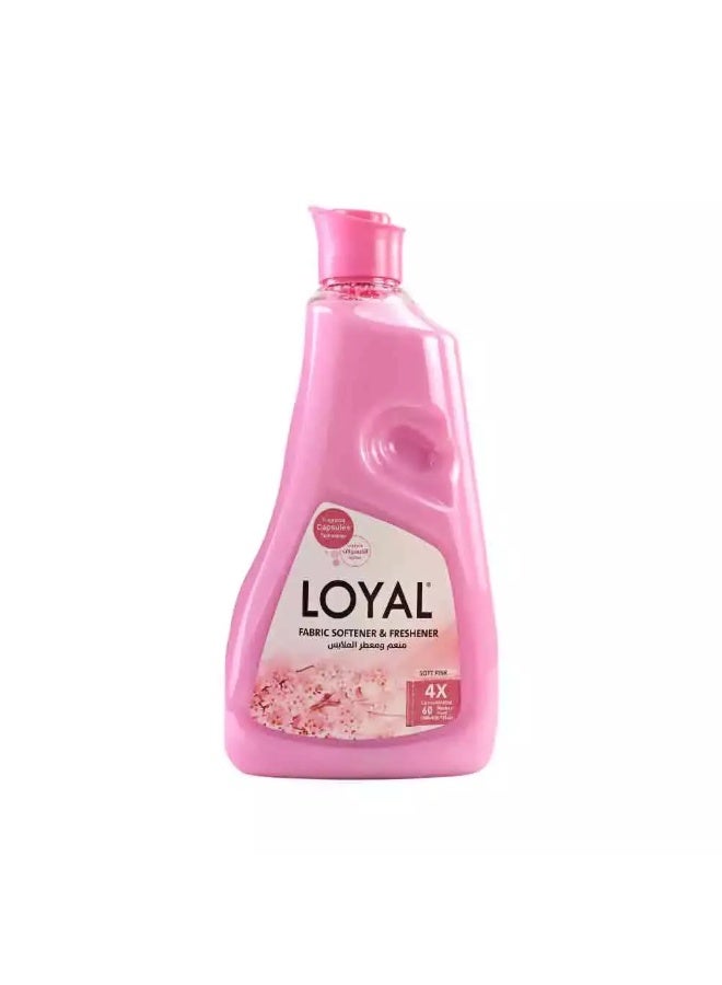 Loyal Fabric Softener and Freshener Soft Pink 4X Concentrated Liquid- 1500ml - Image 1