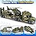 Bstoyder Toddler Boy Toys for 3 4 5 6 7 Years Kids 27 Semi Army Truck Toy with Helicopters and Tank Friction Powered Military Toys with Lights and Sounds Birthday for Boy Girls - Image 4