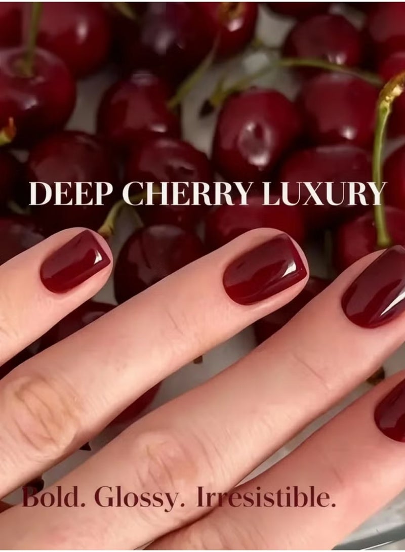 LLASIDO 4setPress On Nails Almond Shape Deep Glossy Artificial Nails Full Cover Reusable Stick On Nails Acrylic Soft Gel Nail Kit Luxury Elegant Salon Style Nails for Women Daily Wear Party Wedding Long Lasting High Shine Nails - Image 2