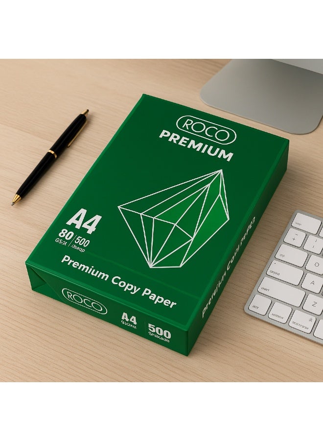 ROCO Premium A4 Copy Paper – 80 GSM, 500 Sheets | High-Quality White Printing Paper for Copier, Fax, Inkjet & Laser Printers - Image 2