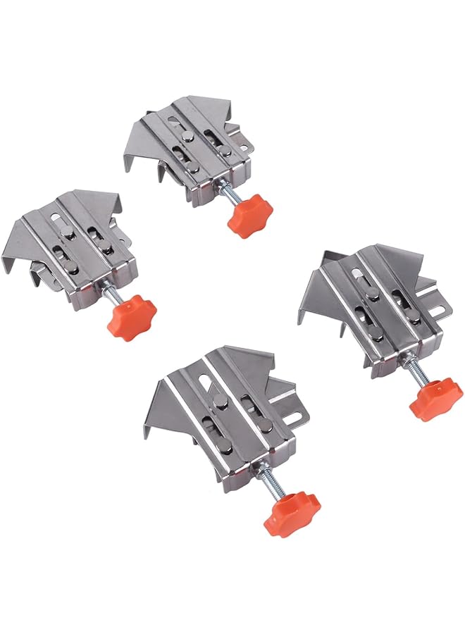 promass 4Pcs Corner Clamp, Stainless Steel Right Angle Clamp, Adjustable 90 Degree Clamp for Woodworking, Opened Closed, for Various Materials - Image 1